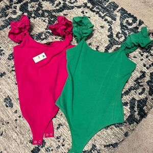 Express medium ruffle body suit